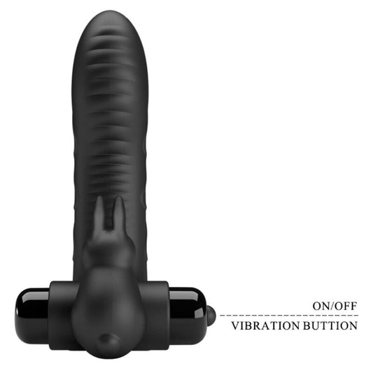 Pretty Love Male Pretty Love - Vance Black Rabbit Vibrator Finger Cover