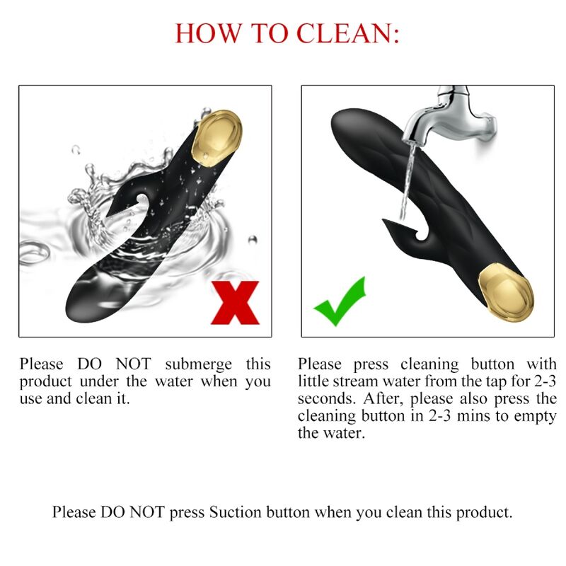 Pretty Love C-Type Pretty Love - Black Rechargeable Gold Plated Luxury Vibrator