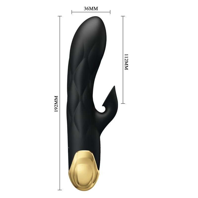 Pretty Love C-Type Pretty Love - Black Rechargeable Gold Plated Luxury Vibrator