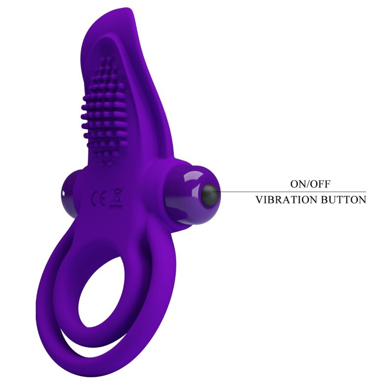Pretty Love Male Pretty Love - Purple Vibrating Penis Ring