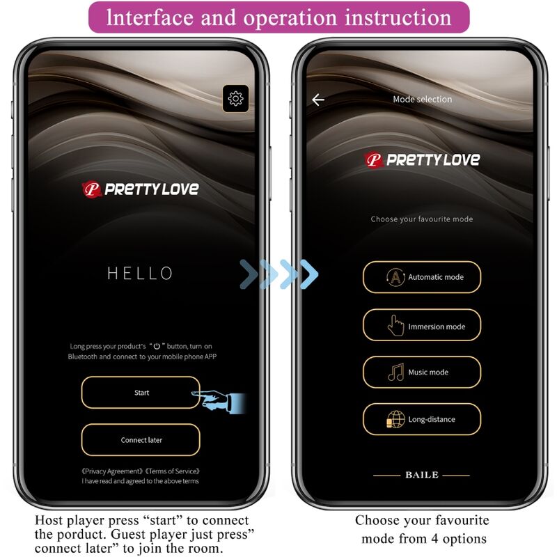Pretty Love Bottom Pretty Love - Jefferson App Controlled Anal Plug Black