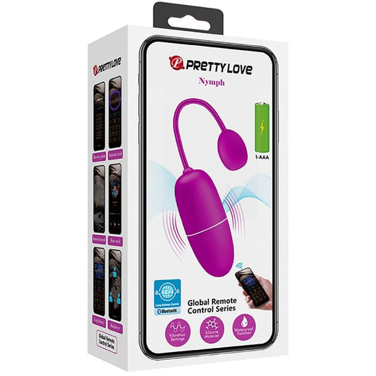 Pretty Love Bottom Pretty Love - Nymph Vibrating Egg App Controlled Purple