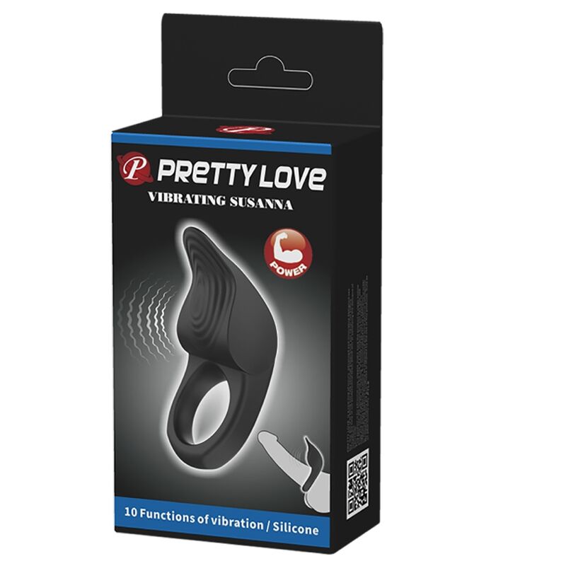 Pretty Love Male Pretty Love - Susanna Vibrating Penis Ring Black