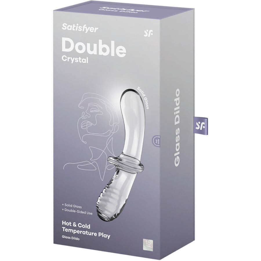 Satisfyer Double Crystal Transparent Glasdildo