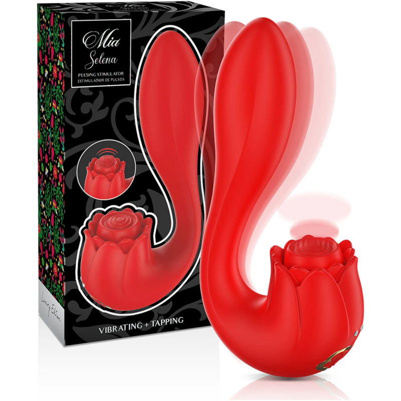 Mia Selena Stimulator Vibrating + Tapping Red