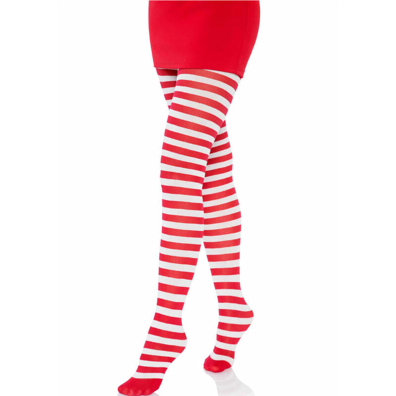 Leg Avenue Hosiery Leg Avenue - White/Red Striped Tights