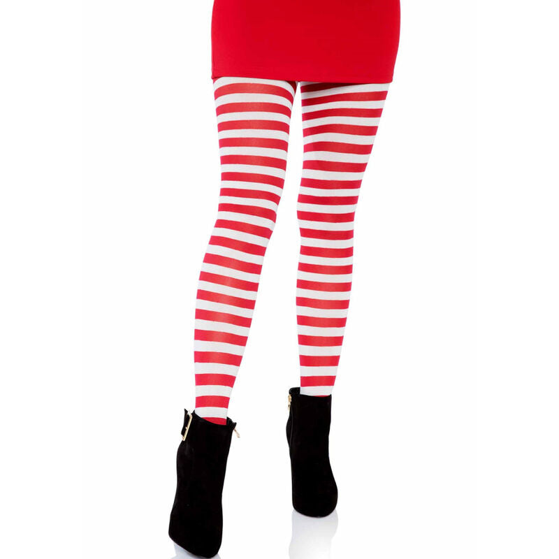 Leg Avenue Hosiery Leg Avenue - White/Red Striped Tights