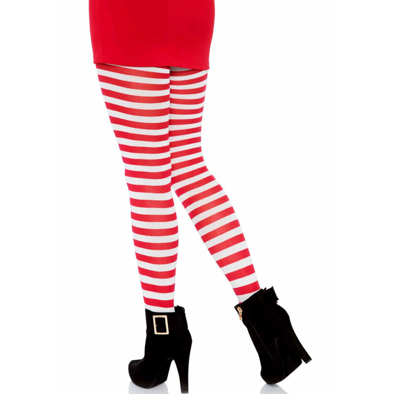 Leg Avenue Hosiery Leg Avenue - White/Red Striped Tights