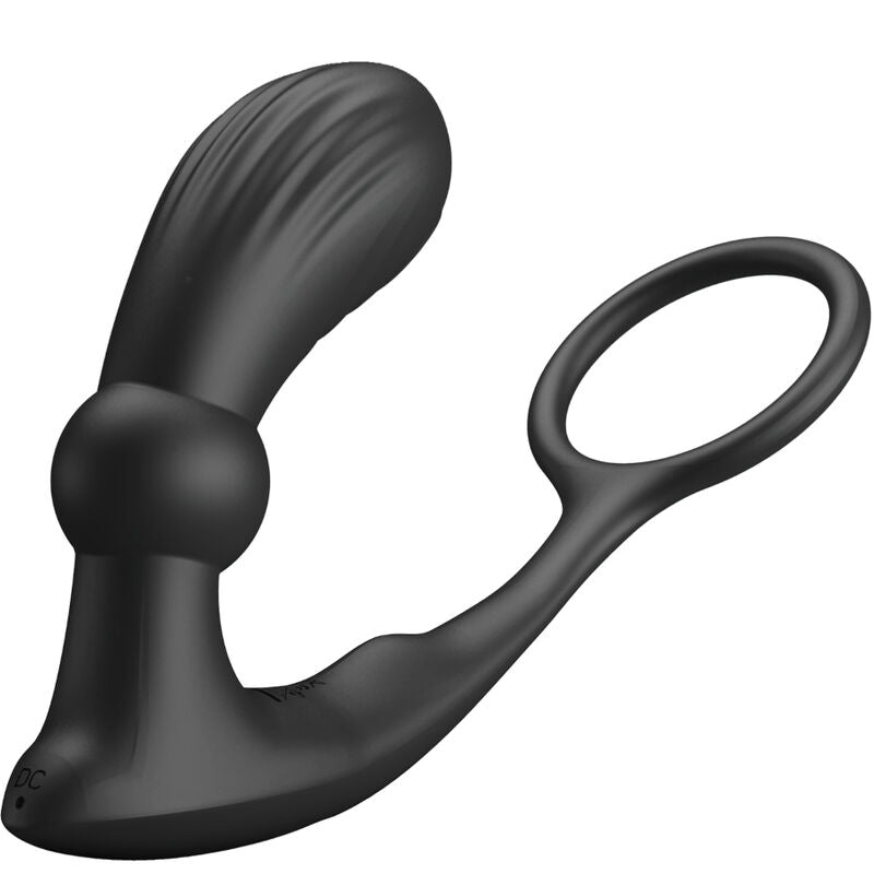 Pretty Love Bottom Pretty Love - Warren Black Anal Ring & Vibrator