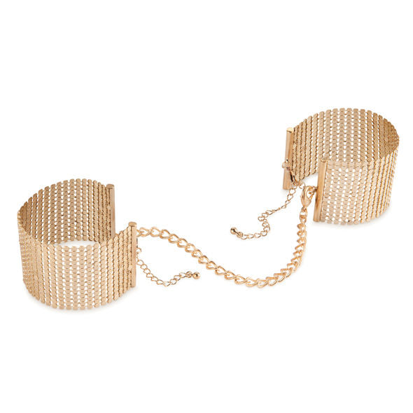 Bijoux Desire Metallique Bijoux - Désir Métallique Golden Metal Mesh Handcuffs