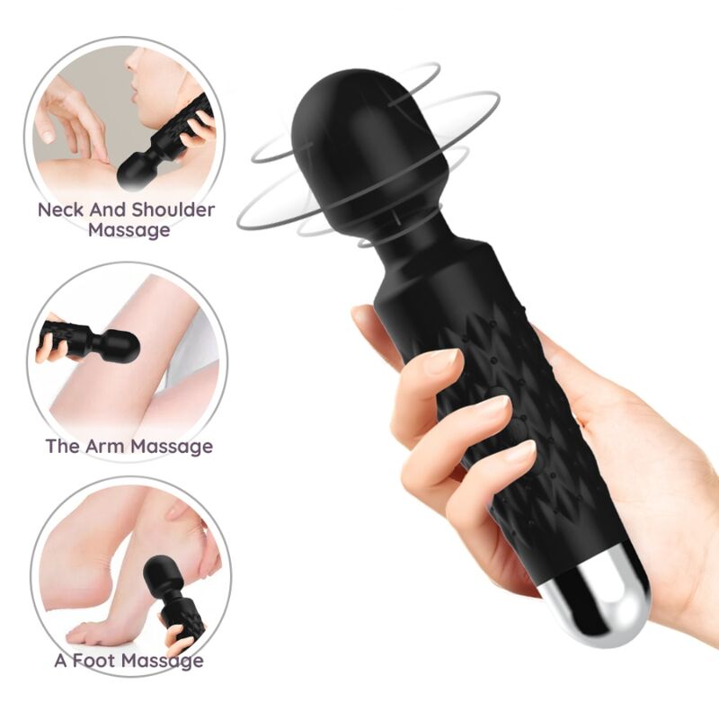Armony Massagers Armony - Postman Massager & Vibrator Super Flexible Head Black