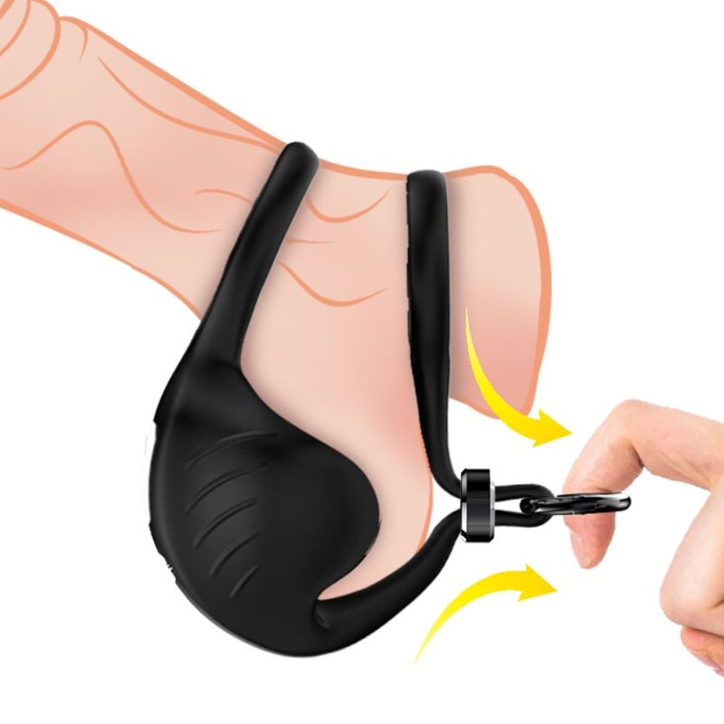 Armony For Him Armony - Manta Scrotum Vibrator Ring Remote Control Black