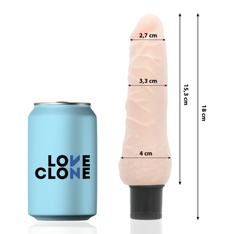 Loveclone Sven Self Lubrication Vibrator 18.5 Cm -O- 3.3 Cm