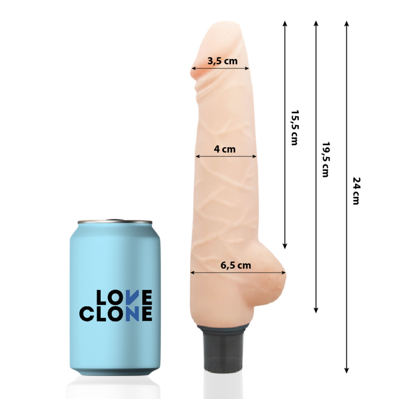 Loveclone Harald Self Lubrication Vibrator 24 Cm -O- 4 Cm