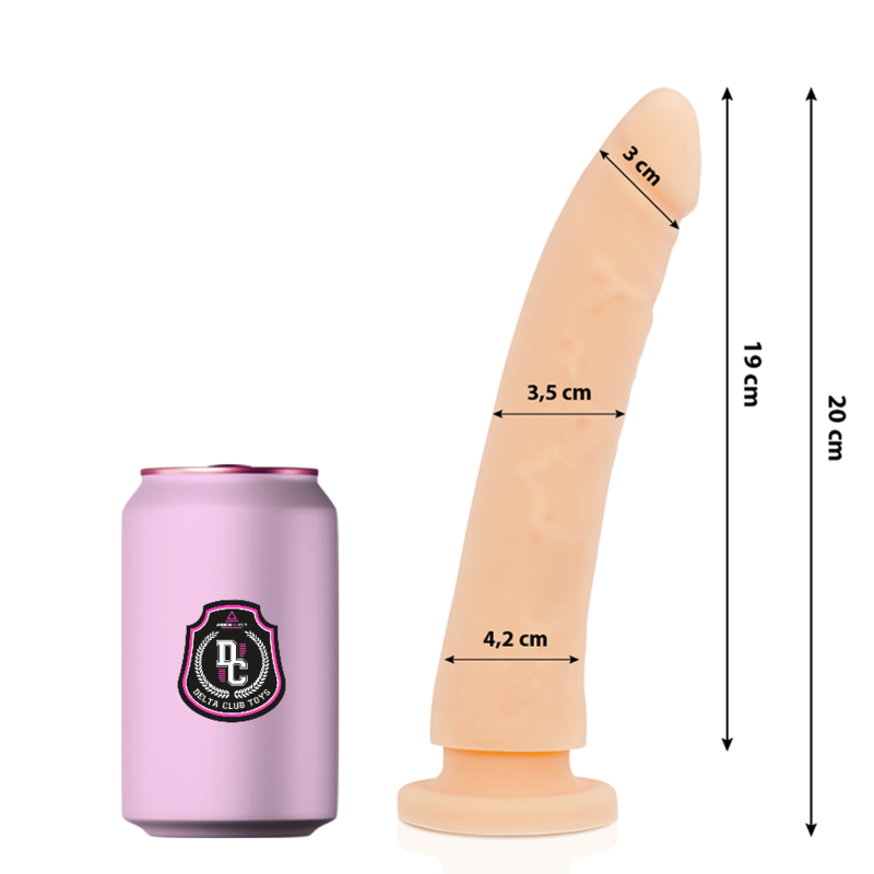Deltaclub Delta Club - Toys Natural Dildo Medical Silicone 20 Cm -O- 4 Cm