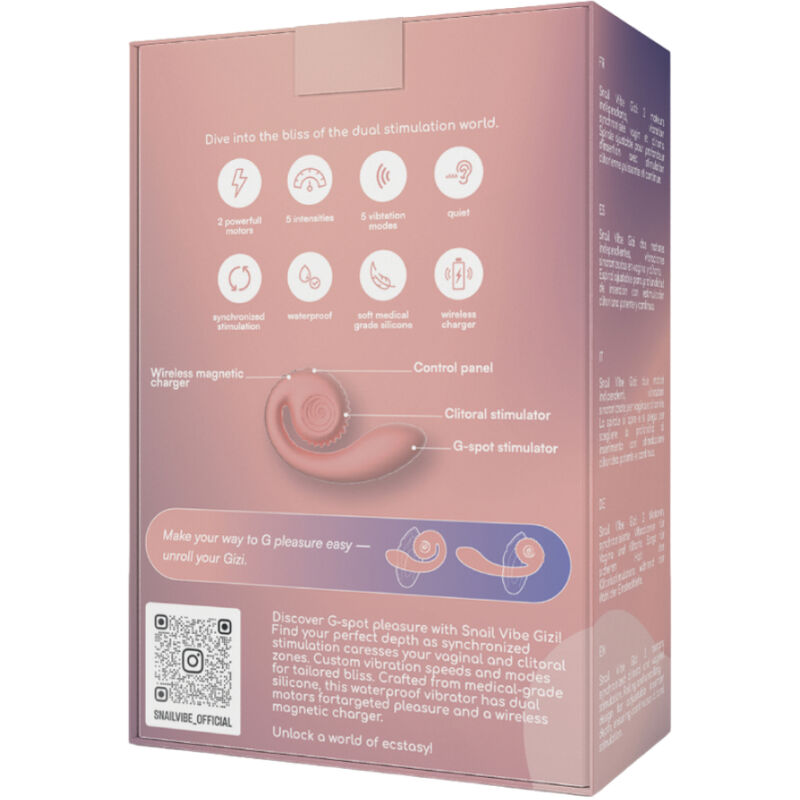 Snail Vibe Gizi Estimulador Dual Rosa