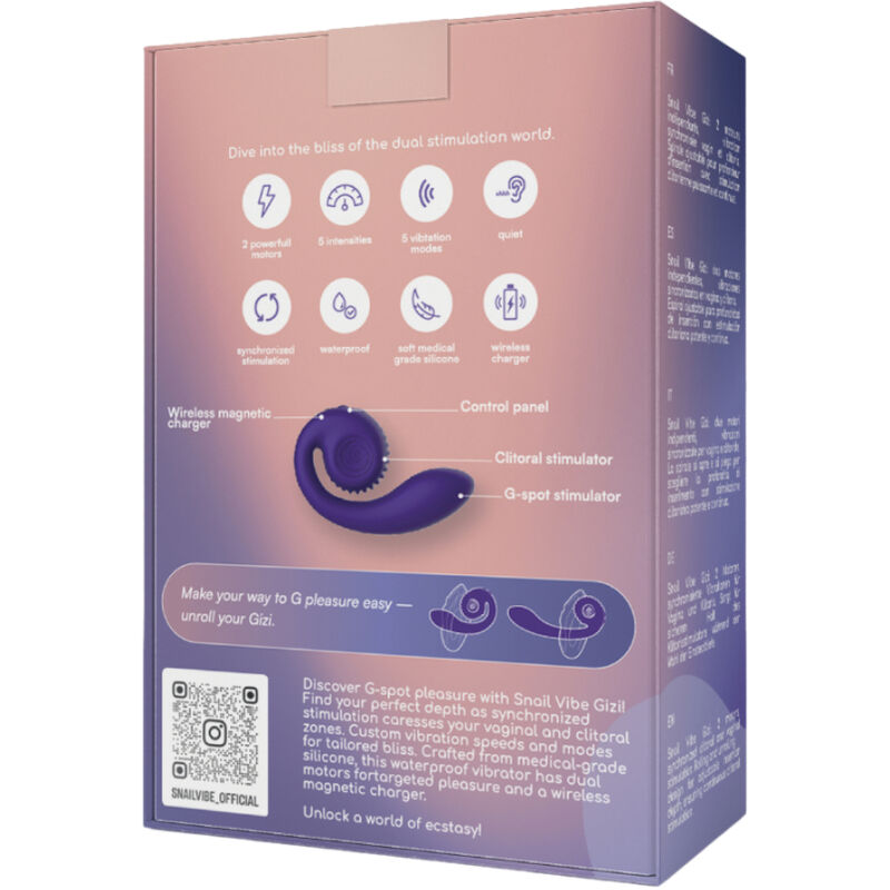 Snail Vibe Gizi Estimulador Dual Rosa