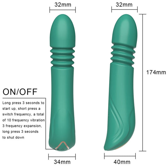 Armony Vibrators Armony - Green G-Spot Vibrator & Thrusting