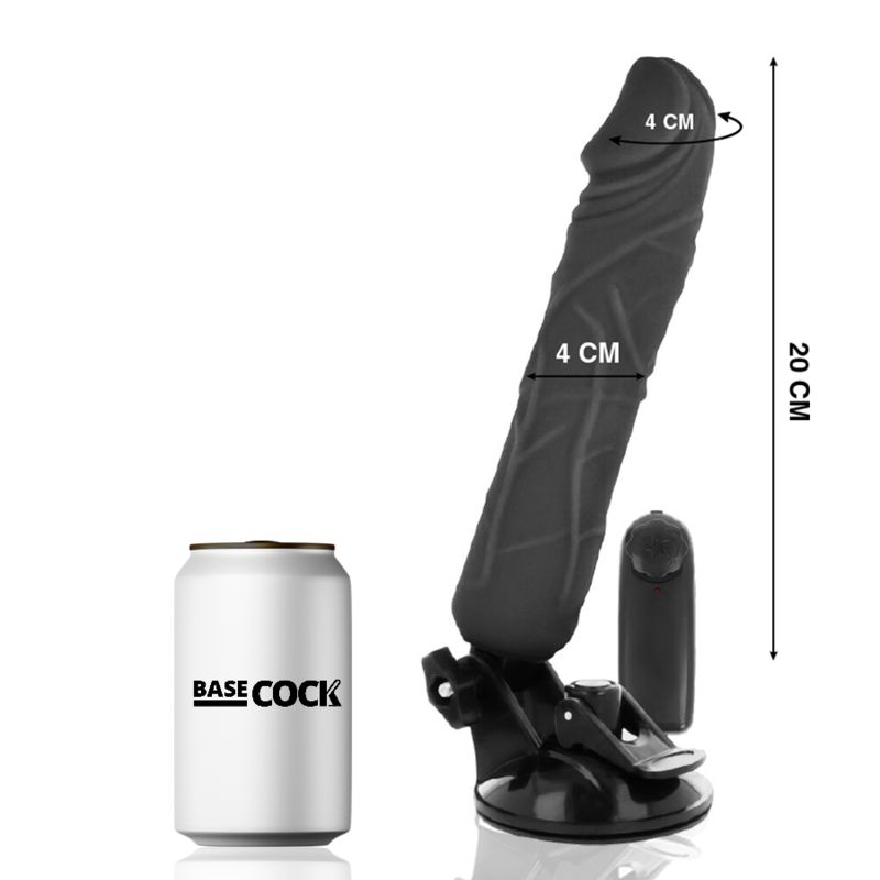 Basecock Realistic Vibrator Remote Control Flesh 20 Cm -O- 4 Cm