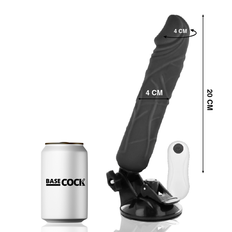 Basecock Realistic Vibrator Remote Control Flesh 20 Cm -O- 4 Cm