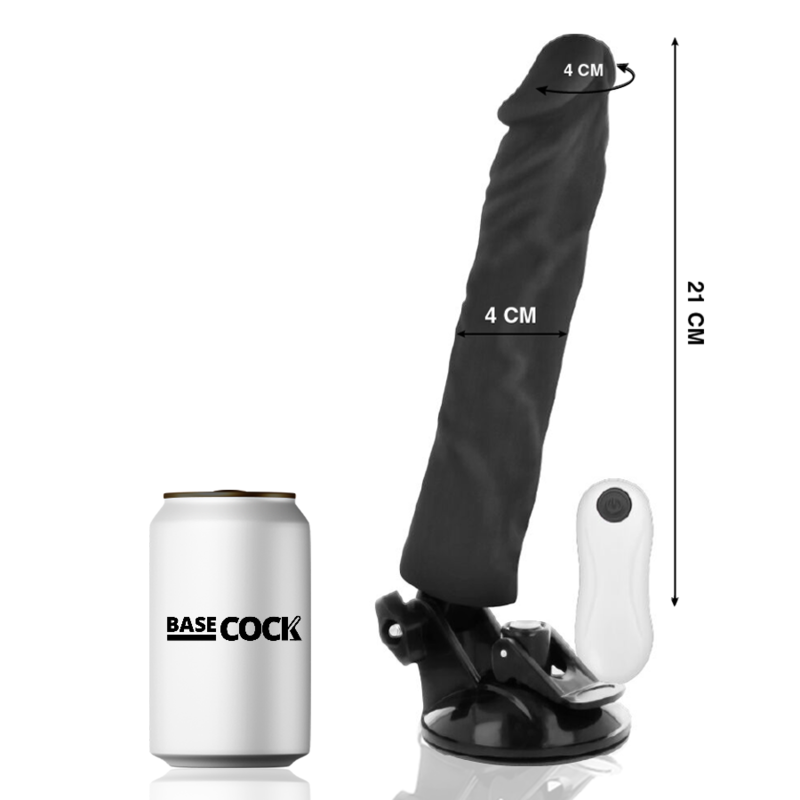 Basecock Realistic Vibrator Remote Control Flesh 21 Cm -O- 4 Cm
