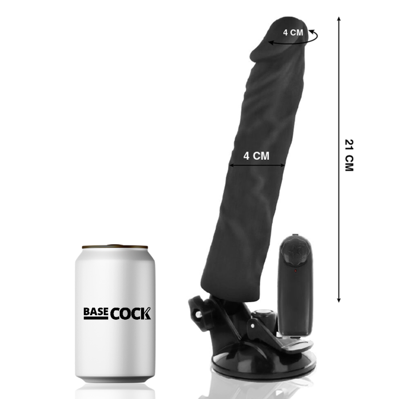 Basecock Realistic Vibrator Remote Control Flesh 21 Cm -O- 4 Cm