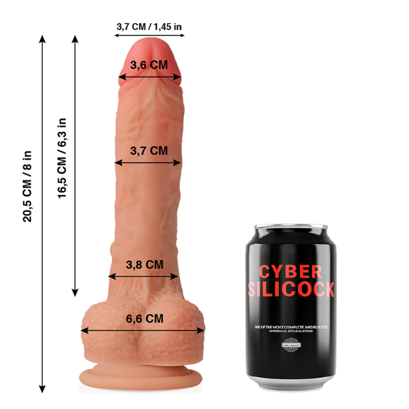 Cyber Silicock Connor Ultra Realistic Soft Liquid Silicone 20.5 Cm -O- 3.7 Cm