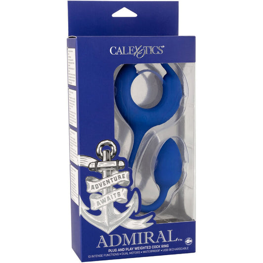 Calexotics Admiral Weighted Cock Ring Blue