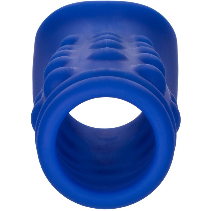 Calexotics Admiral Beaded Penis Cover Liquid Silicone Blue