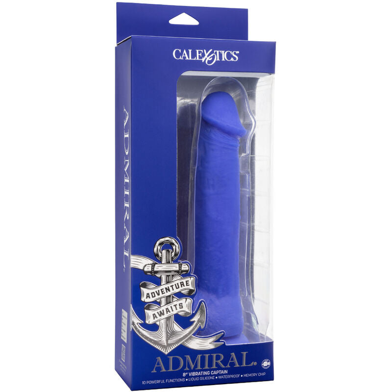 Calexotics Admiral Captain Realistic Dildo Vibrator Blue