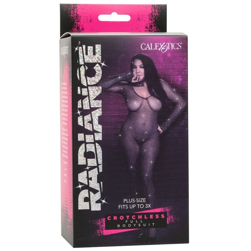 Calexotics Radiance Crotchless Full Bodysuit Rhine Plus Size