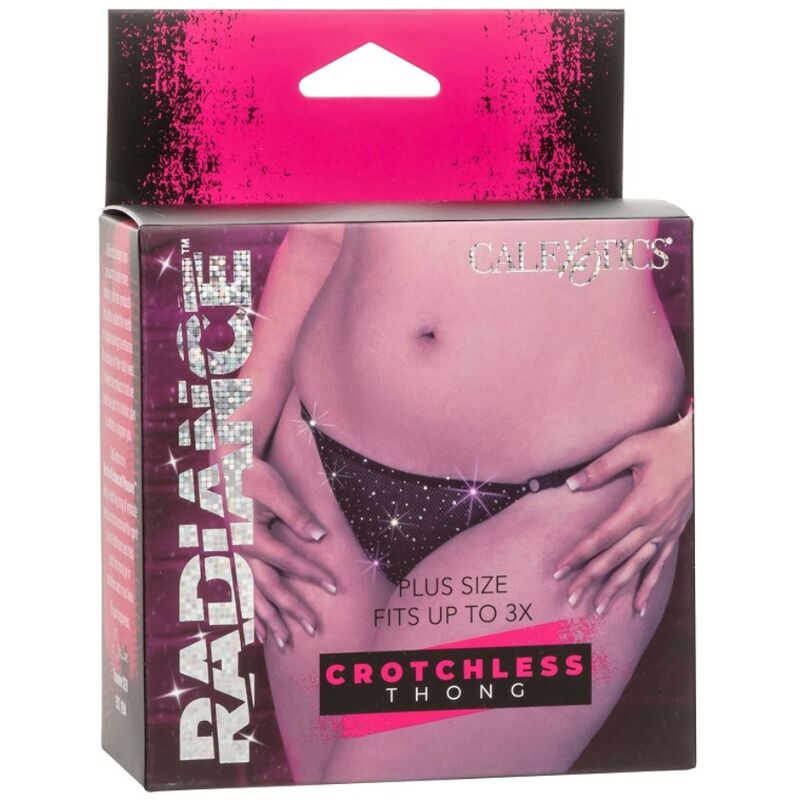 Calexotics Radiance Crotchless Thong Rhine Plus Size