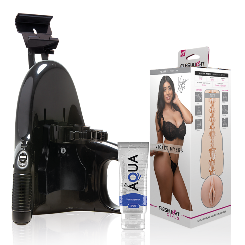 Fleshlight Girls Fleshlight - Violet Myers Waifu + Universal Launch + Aqua Quality Lubricant 50 Ml