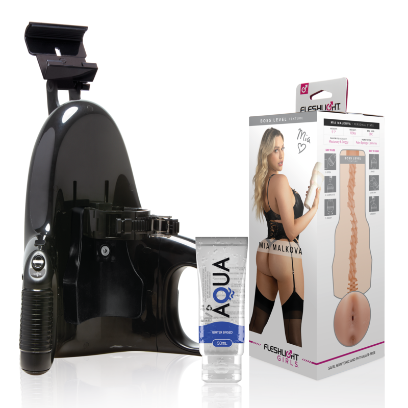 Fleshlight Girls Fleshlight - Mia Malkova Boss Level + Universal Launch + Aqua Quality Lubricant 50 Ml