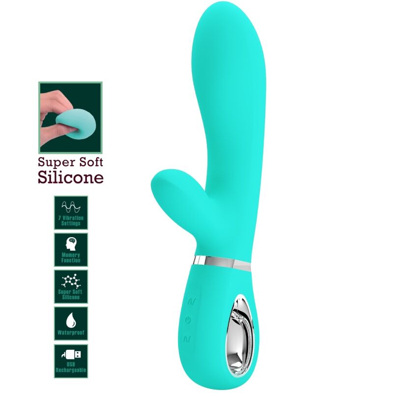 Pretty Love Flirtation Pretty Love - Thomas Multifunction G-Spot Vibrator Aqua Green
