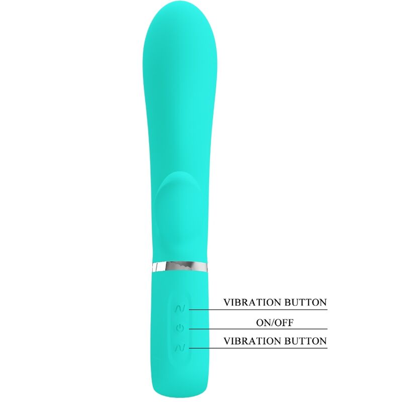 Pretty Love Flirtation Pretty Love - Thomas Multifunction G-Spot Vibrator Aqua Green