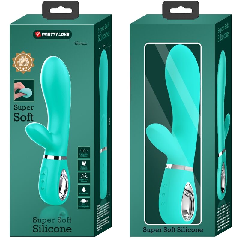 Pretty Love Flirtation Pretty Love - Thomas Multifunction G-Spot Vibrator Aqua Green