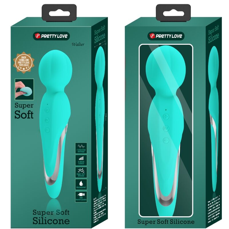 Pretty Love Flirtation Pretty Love - Walter Vibrator Wand Aqua Green