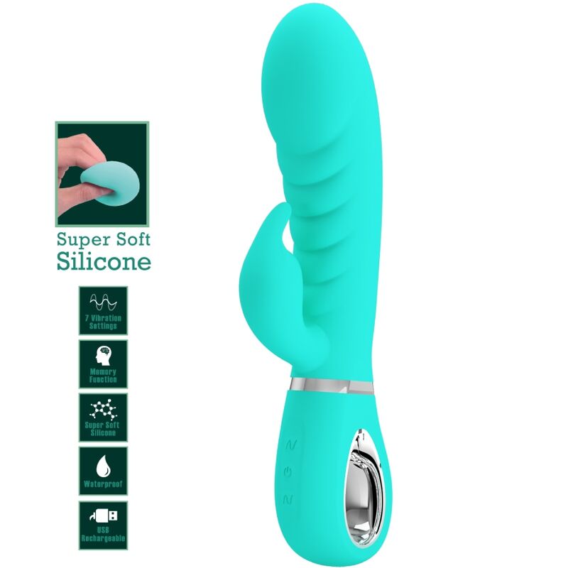 Pretty Love Flirtation Pretty Love - Prescott Multifunction G-Spot Vibrator Aqua Green