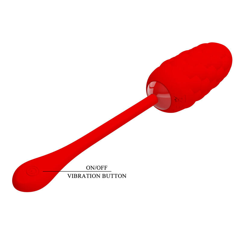 Pretty Love Smart Pretty Love - Vibrating Egg With Red Rechargeable Marine Texture