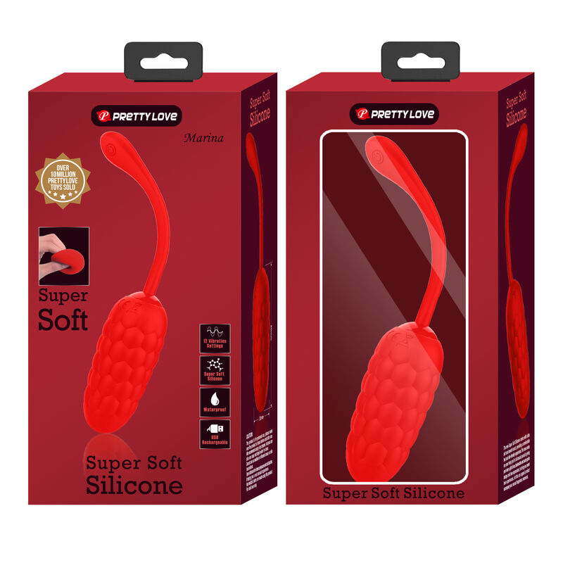 Pretty Love Smart Pretty Love - Vibrating Egg With Red Rechargeable Marine Texture