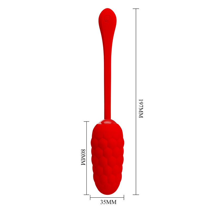 Pretty Love Smart Pretty Love - Vibrating Egg With Red Rechargeable Marine Texture