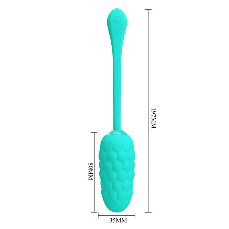 Pretty Love Smart Pretty Love - Vibrating Egg With Aqua Green Rechargeable Marine Texture