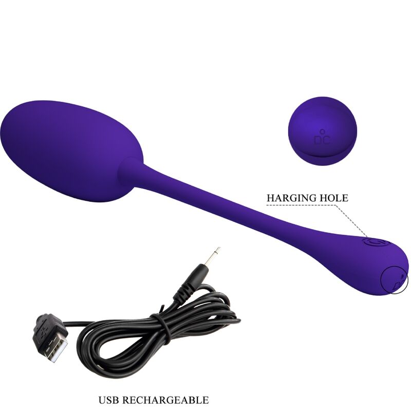 Pretty Love Flirtation Pretty Love - Knucker Purple Rechargeable Vibrating Egg