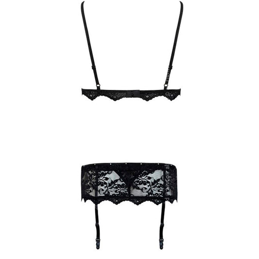 Livco Corsetti Sets Livco Corsetti Fashion - Belita Lc 90231 Sujetador + Panty + Liguero Negro S/M