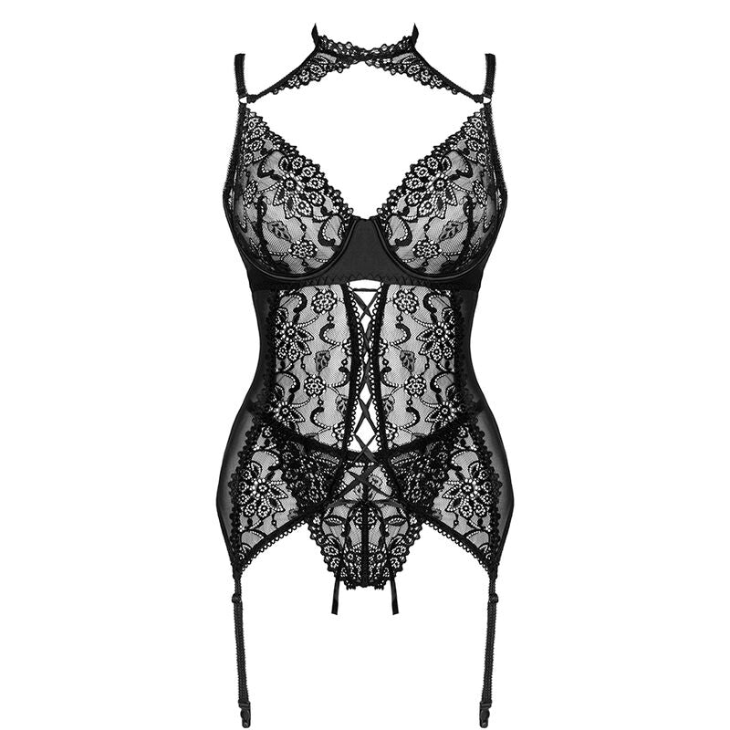 Livco Corsetti Sets Livco Corsetti Fashion - Giellandra For The Senses Collection Corset + Panty Negro