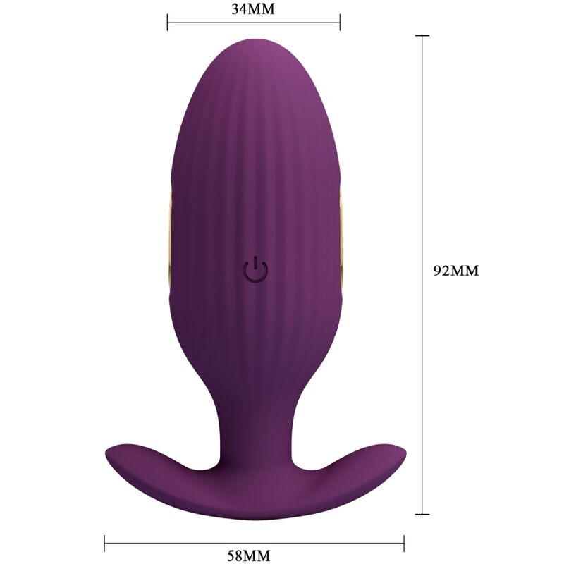 Pretty Love Bottom Pretty Love - Jefferson App Controlled Anal Plug Purple