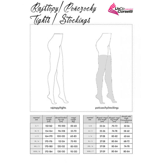 Livco Corsetti Stockings Livco Corsetti Fashion - Monikoni Xg054 Stockings Black One Size