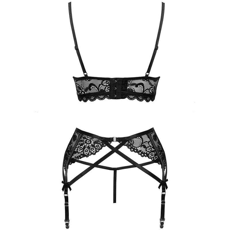Livco Corsetti Sets Livco Corsetti Fashion - Moridam Lc 90552 Sujetador + Liguero + Panty Negro