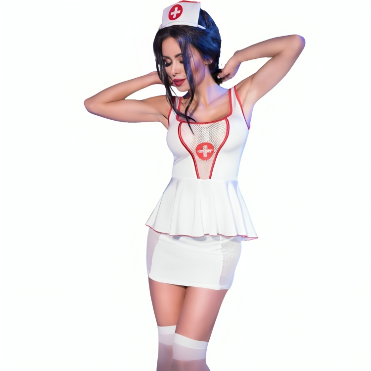 Chilirose Costumes Chilirose - Cr 4160 Disfraz Enfermera Top & Falda S/M